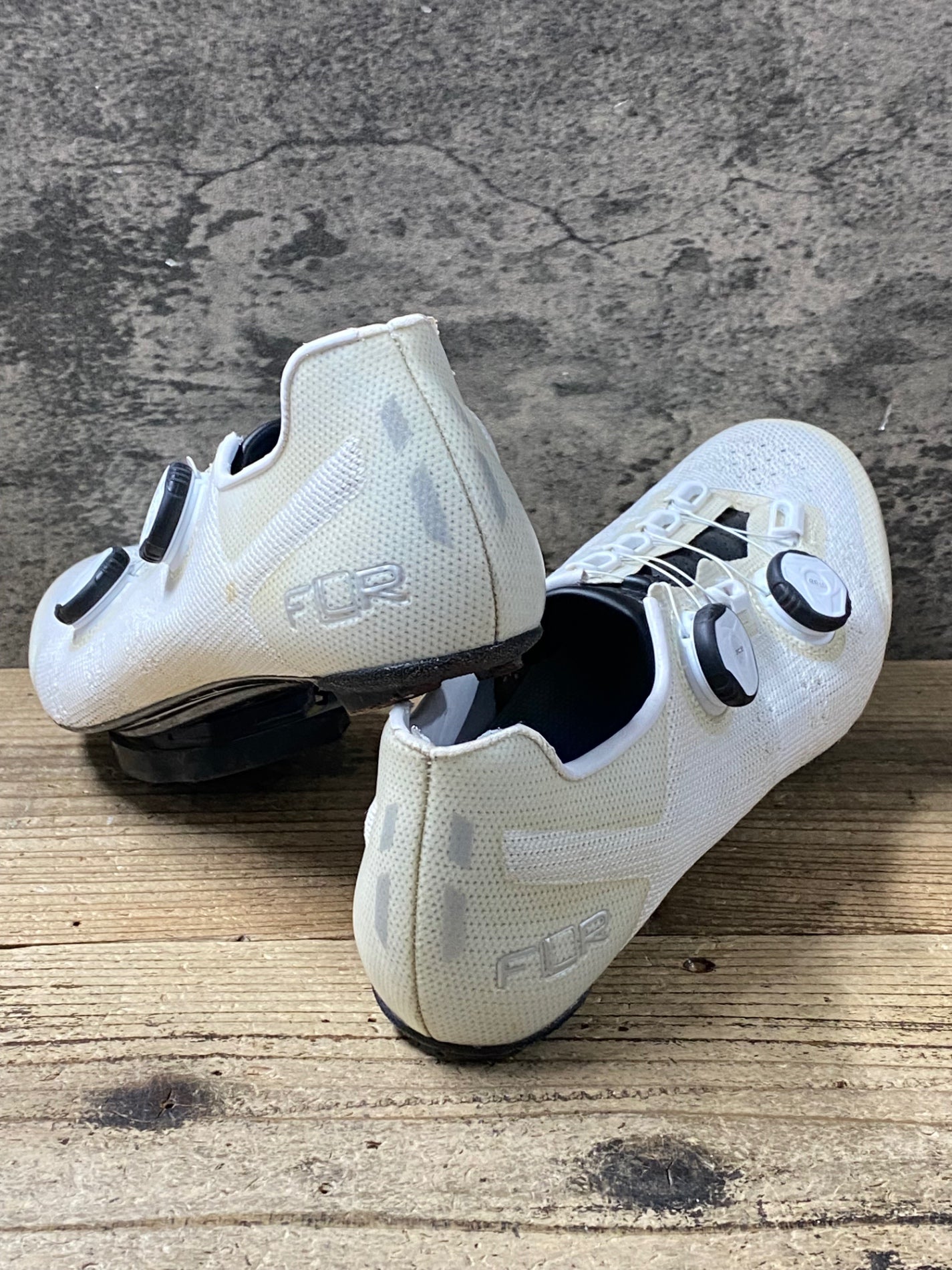 KF164 FLR F-XX KNIT ビンディングシューズ 白 BOA 3穴 EU44 ※剥がれ