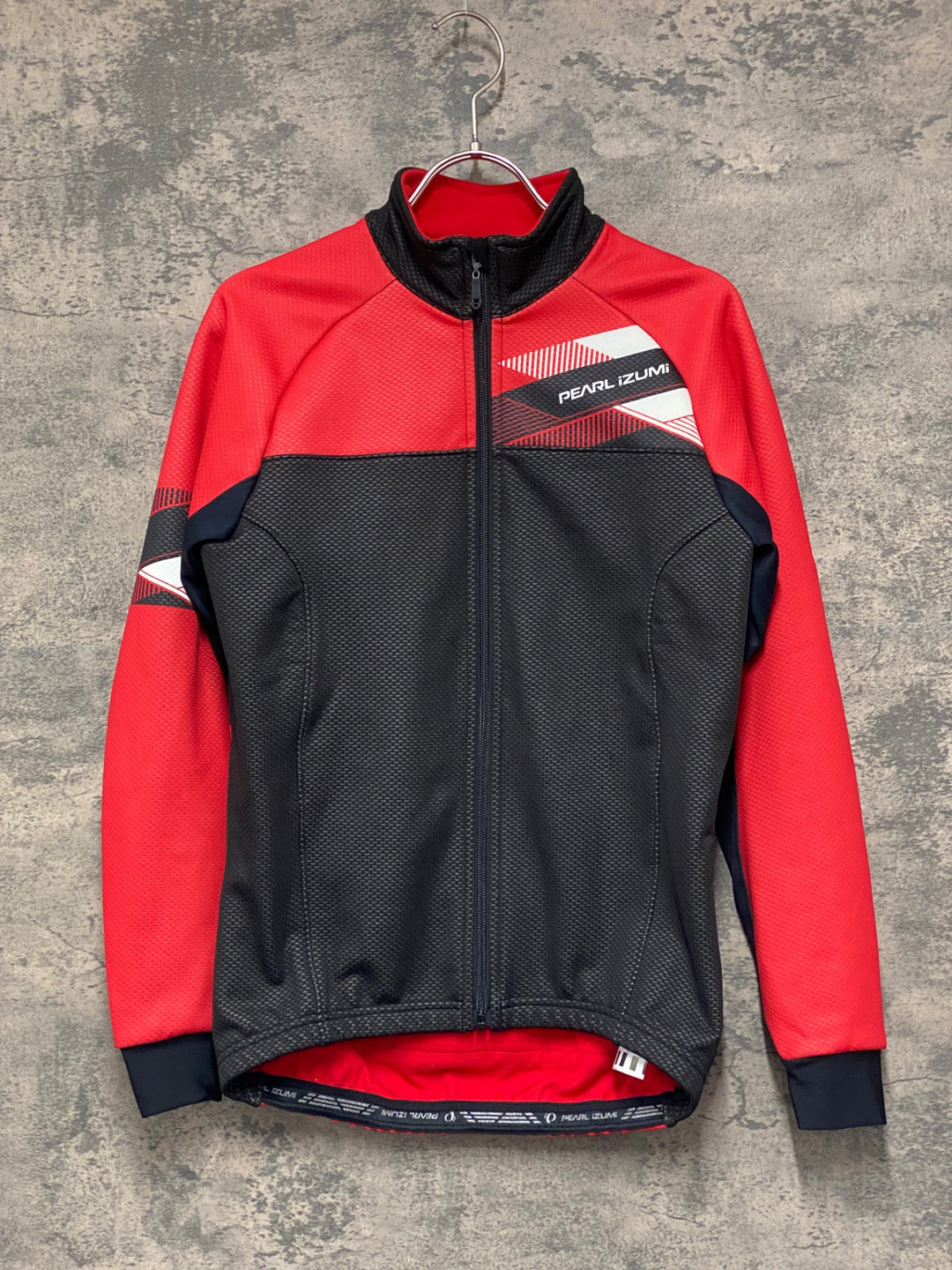 JU823 パールイズミ PEARL iZUMi サイクルジャケット 長袖 裏起毛 赤黒 M