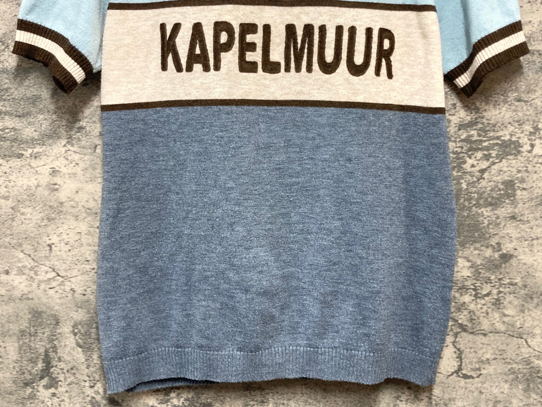 KK795 カペルミュール KAPELMUUR ウール 半袖 サイクルジャージ 水色 M