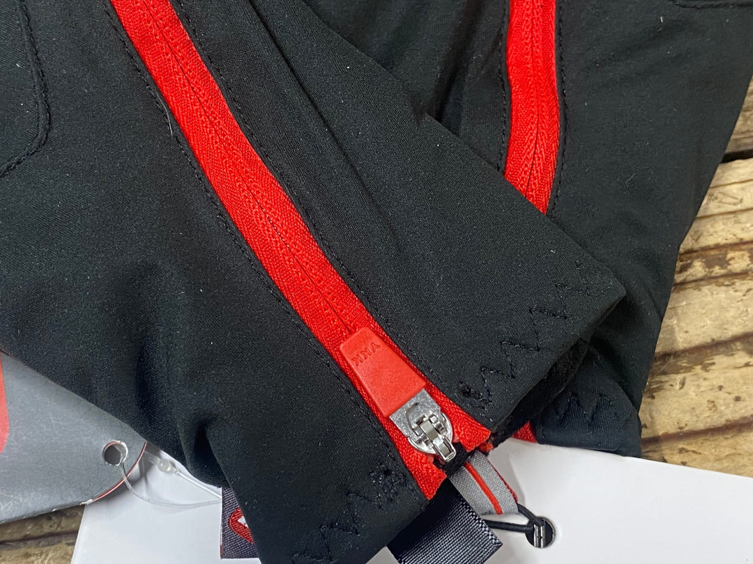 JT747 カステリ CASTELLI ロッソコルサ ROSSOCORSA 長指 裏起毛 ウィメンズ サイクルグローブ 黒 M