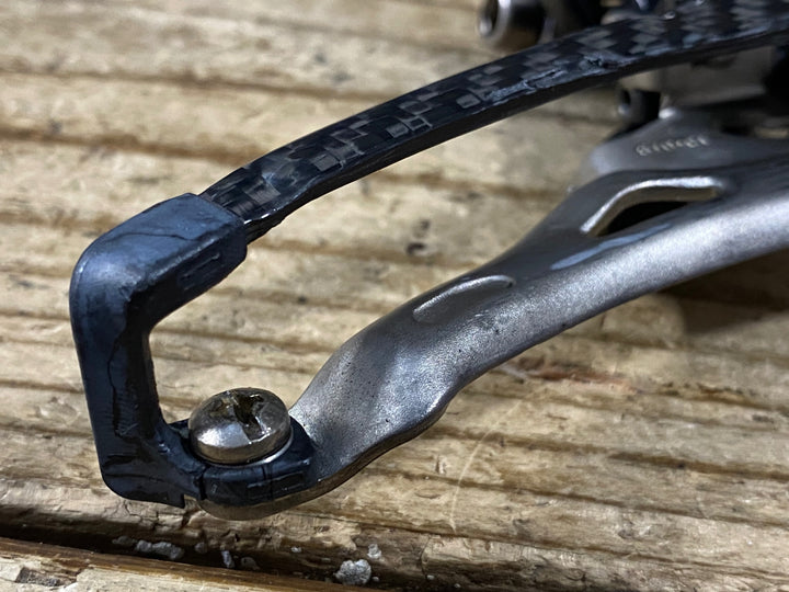 KP563 カンパニョーロ CAMPAGNOLO レコード RECORD フロントディレイラー 2s 直付 ※ブリッジ部分の割れ切れの為ジャンク