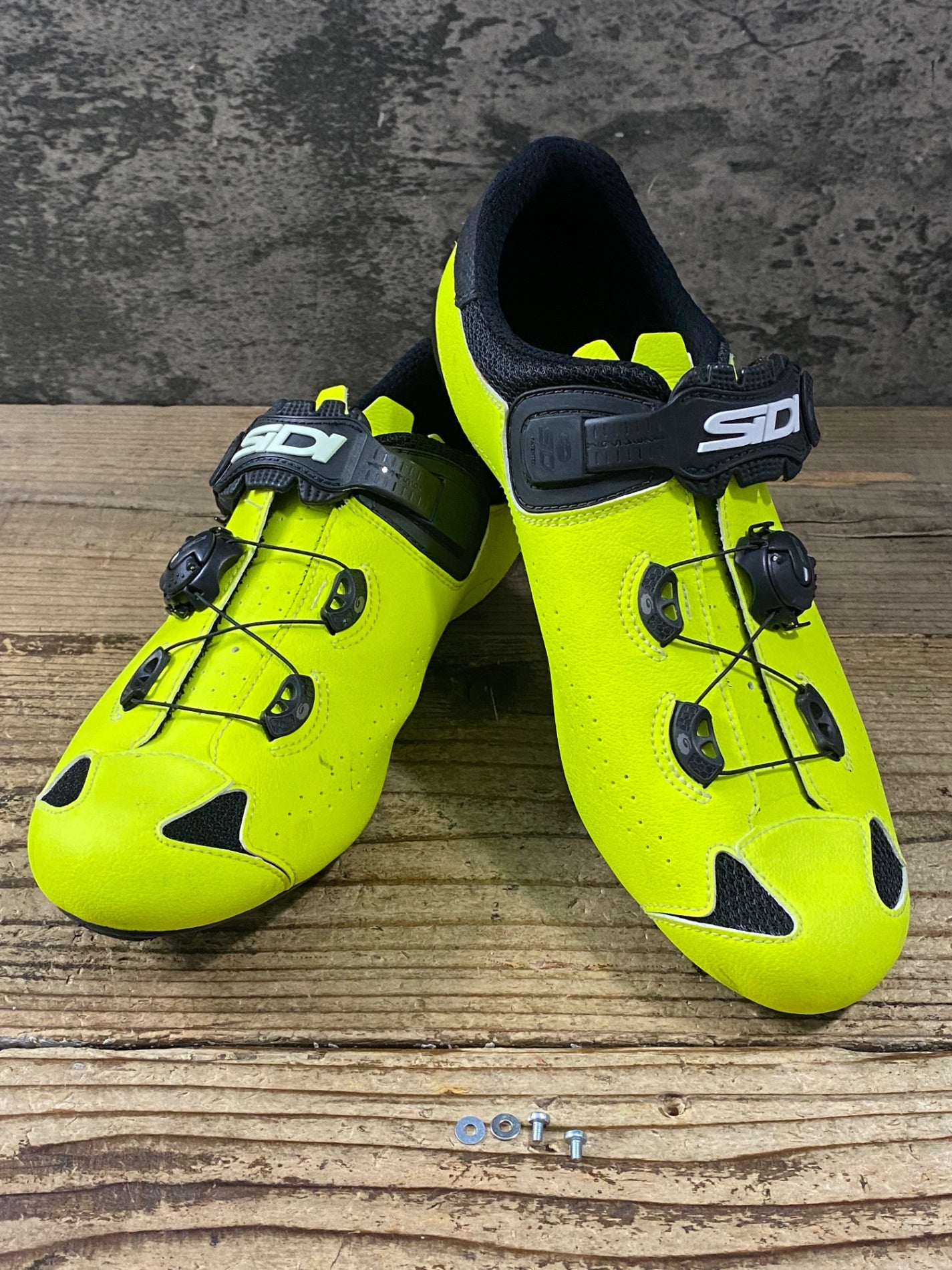 KN023 シディ SIDI GENIUS 10 ビンディングシューズ 黄緑 EU43 1/2 3穴