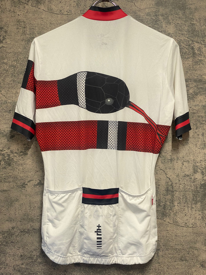JQ906 rh+ 半袖 サイクルジャージ 白 EU M