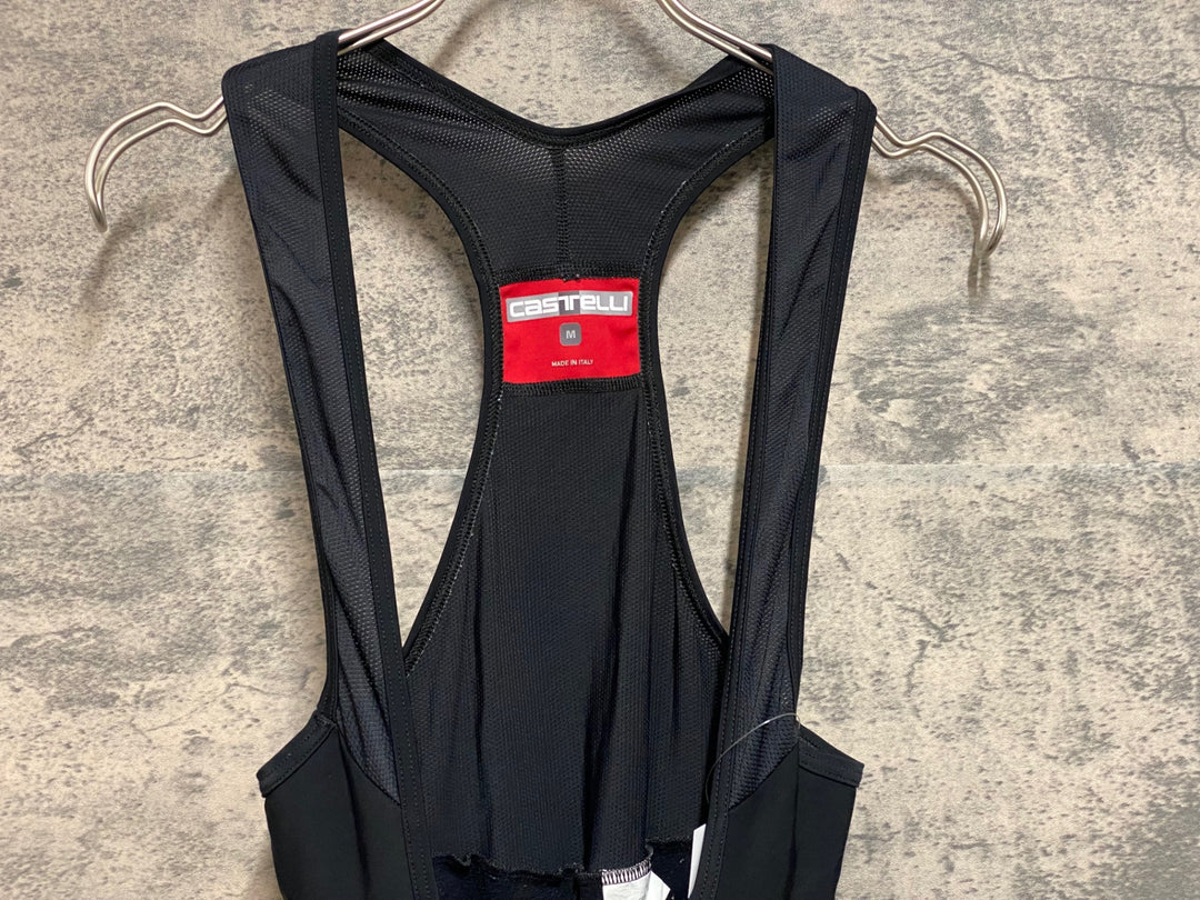 KB683 カステリ CASTELLI ビブタイツ 黒 M 裏起毛 ※擦れ