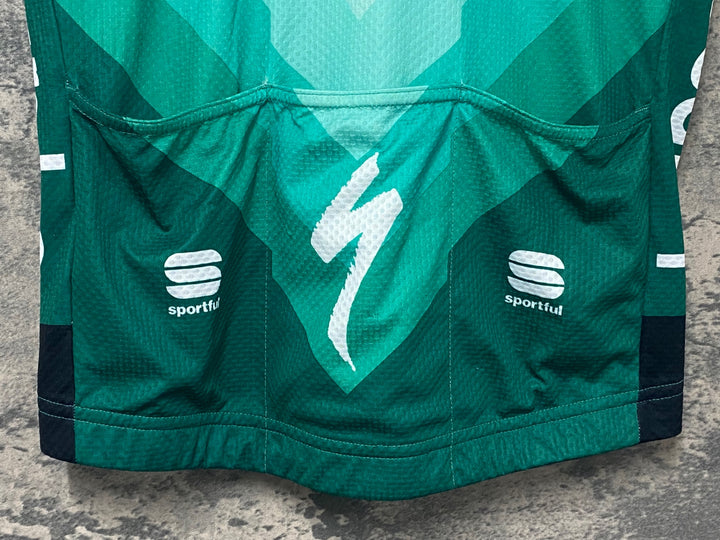 KJ820 スポーツフル sportful 半袖 サイクルジャージ 白 緑 M BORA hansgrohe