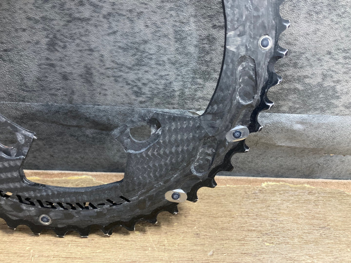 KN570 カーボンチ CARBON-TI X-CarboRing 107PCD X-AXS 4arm アウターチェーンリング 50T