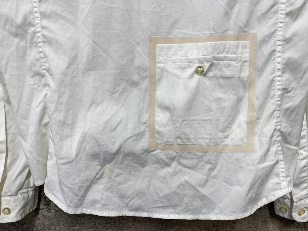 KI185 ラファ Rapha LONG SLEEVE SHIRT 長袖 シャツ 白 M ※裾小穴