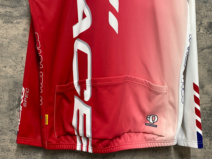 JN609 パールイズミ PEARL iZUMi 長袖 サイクルジャージ ピンク白 3L 裏起毛