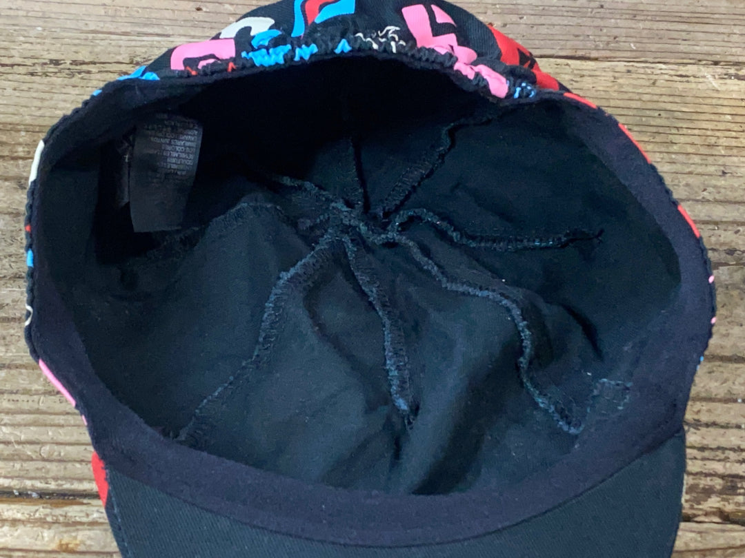 KA004 ラファ Rapha COTTON CAP サイクルキャップ 黒 総柄 ワンサイズ