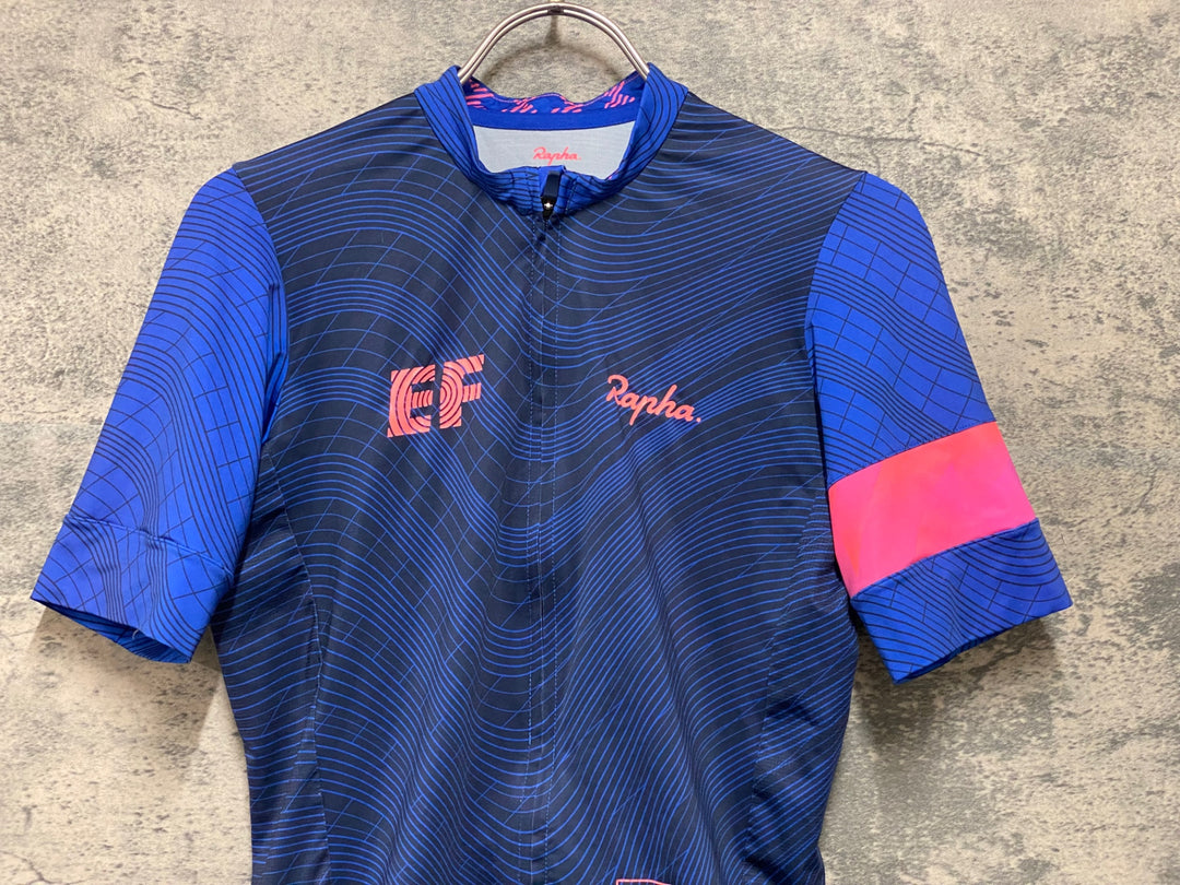 KC751 ラファ Rapha EF PRO TEAM TRAINING JERSEY 半袖 サイクルジャージ ネイビー ピンク S