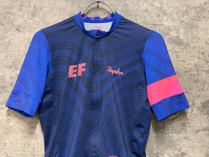 KC751 ラファ Rapha EF PRO TEAM TRAINING JERSEY 半袖 サイクルジャージ ネイビー ピンク S