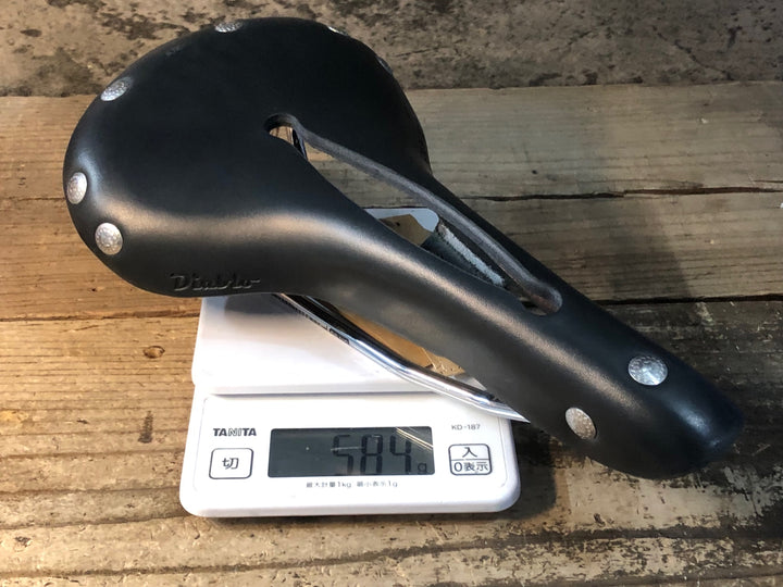 JS795 リベット RIVET Cycle Works ディアブロ THE DIABLO レザーサドル クロモリレール 黒