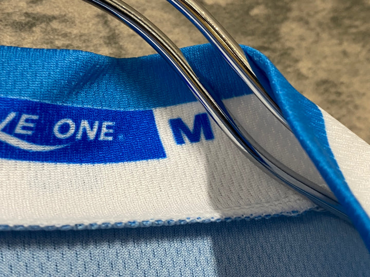 JM936 ウェイブワン WAVE ONE 半袖 サイクルジャージ 白 水色 M 南鎌倉高校女子自転車部