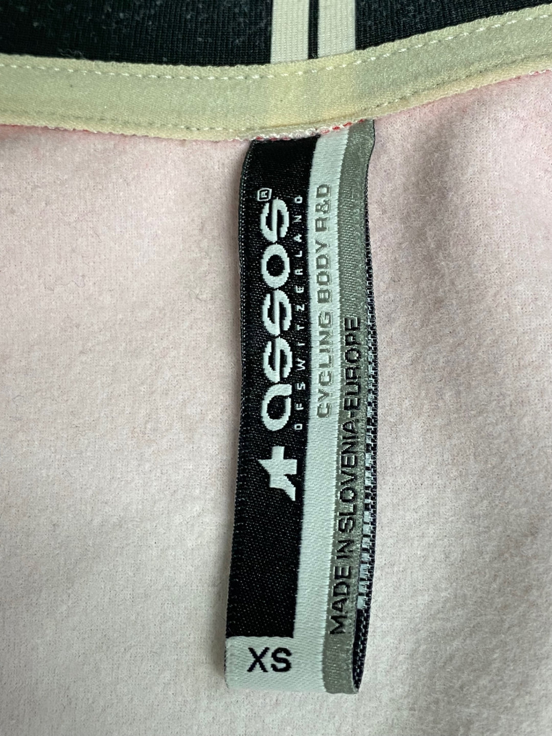 JV205 アソス ASSOS 長袖 サイクルジャージ 白 赤 XS 裏起毛