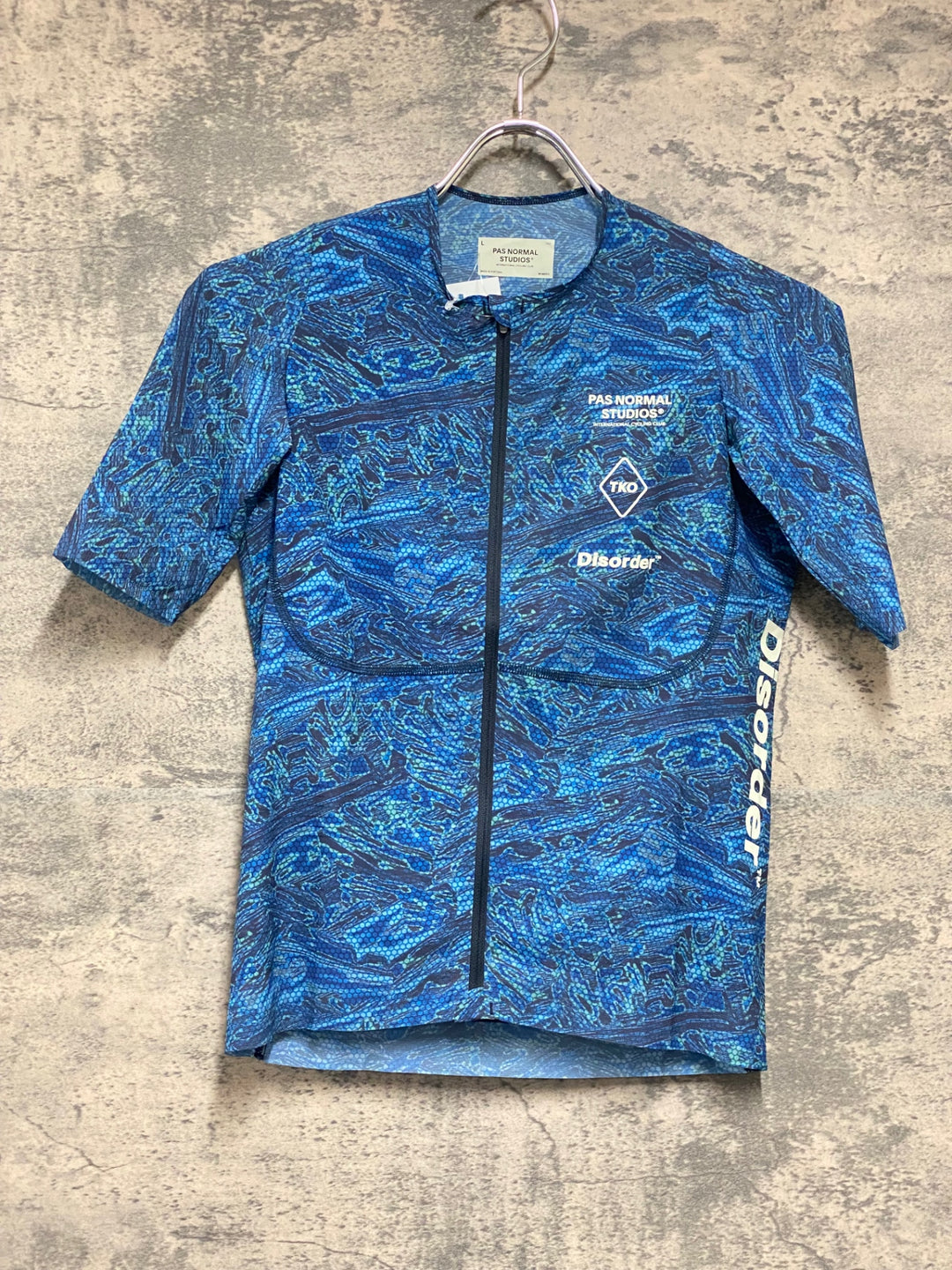 KJ305 パスノーマルスタジオ PAS NORMAL STUDIOS Women's T.K.O. Mechanism Pro Jersey 半袖 サイクルジャージ 青カモ L
