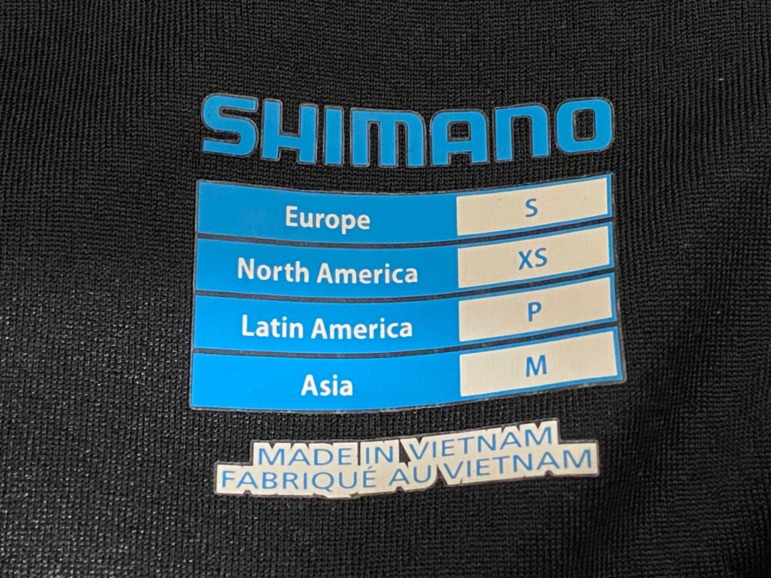 JP694 シマノ SHIMANO 長袖 サイクルジャケット 白 黒 M 裏起毛