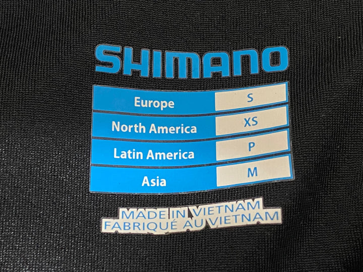 JP694 シマノ SHIMANO 長袖 サイクルジャケット 白 黒 M 裏起毛