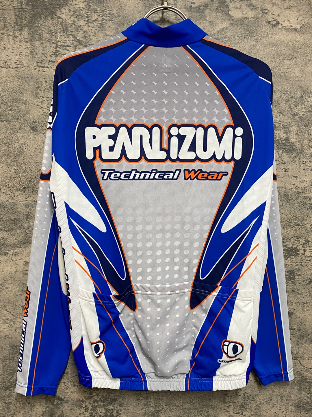 JS003 パールイズミ PEARL iZUMi 長袖 サイクルジャージ 白 青 M