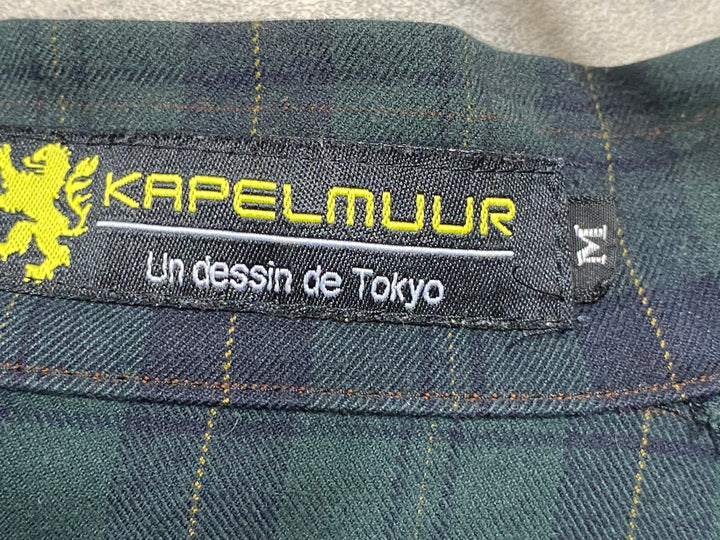 JS731 カペルミュール KAPELMUUR 長袖 サイクルジャージ M 緑 チェック サイクルキャップ キャップ M