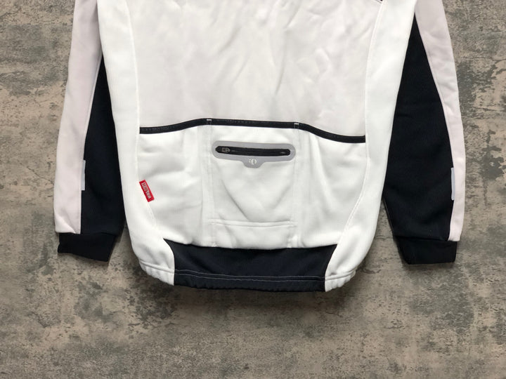 KN005 パールイズミ PEARL iZUMi 長袖 サイクルジャージ 白 M 裏起毛 WINDBREAK