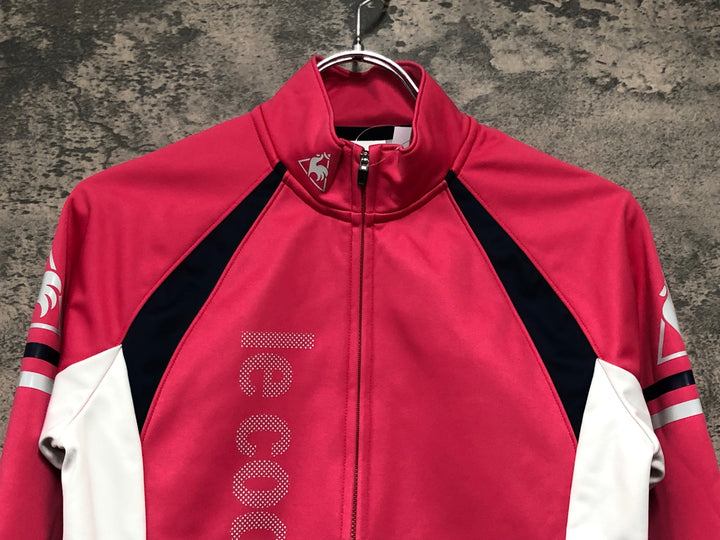 JF467 ルコックスポルティフ le coq sportif 長袖サイクルジャケット ピンク L 裏起毛 レディース