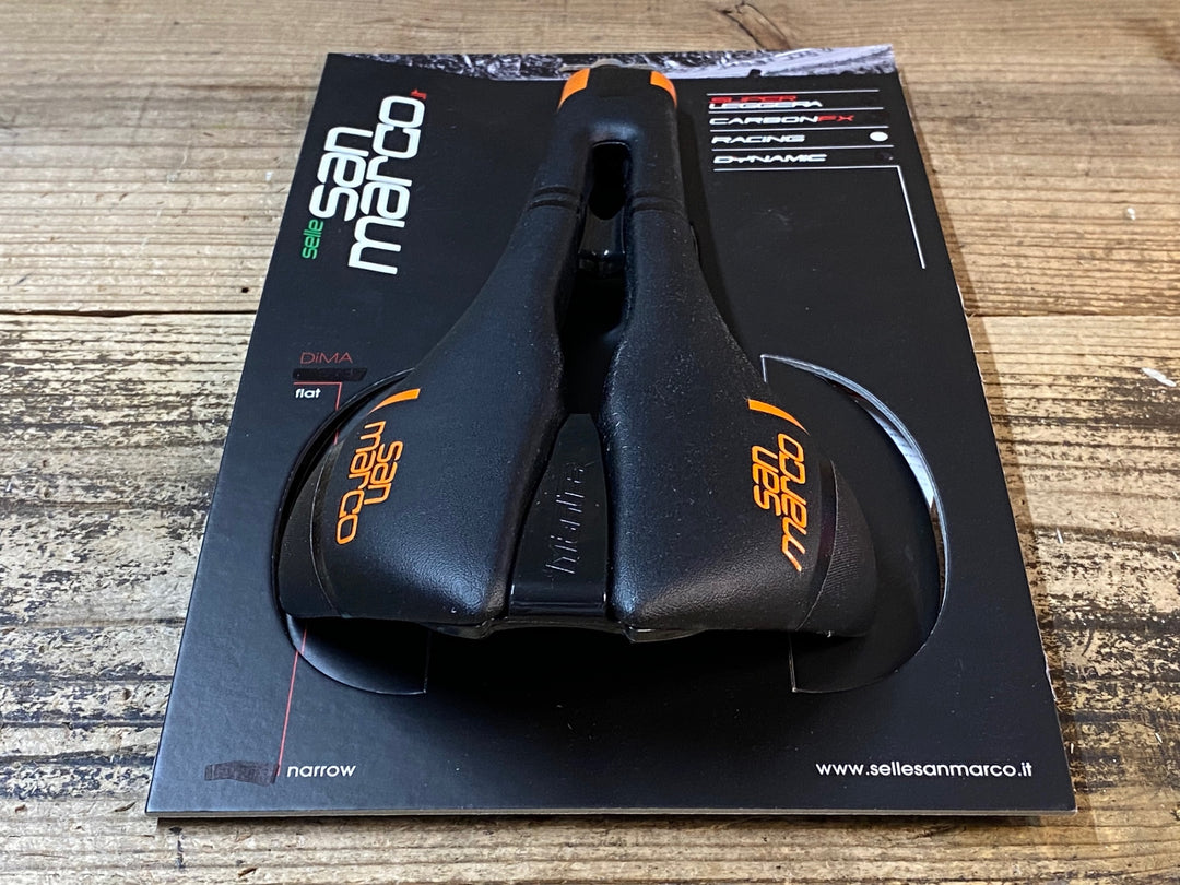 JR310 サンマルコ san marco MANTRA RACiNG サドル 黒オレンジ NARROW XSiLiTE レール