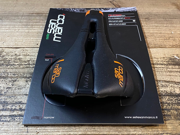 JR310 サンマルコ san marco MANTRA RACiNG サドル 黒オレンジ NARROW XSiLiTE レール