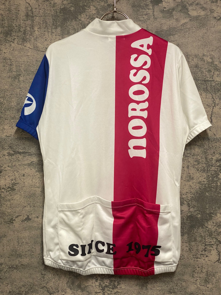 KE529 パールイズミ PEARL iZUMi 半袖 サイクルジャージ 白 赤 L ※ペン跡