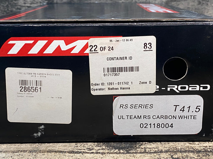 JR489 タイム TIME ULTEAM RS CARBON ビンディングシューズ 白 EU41.5