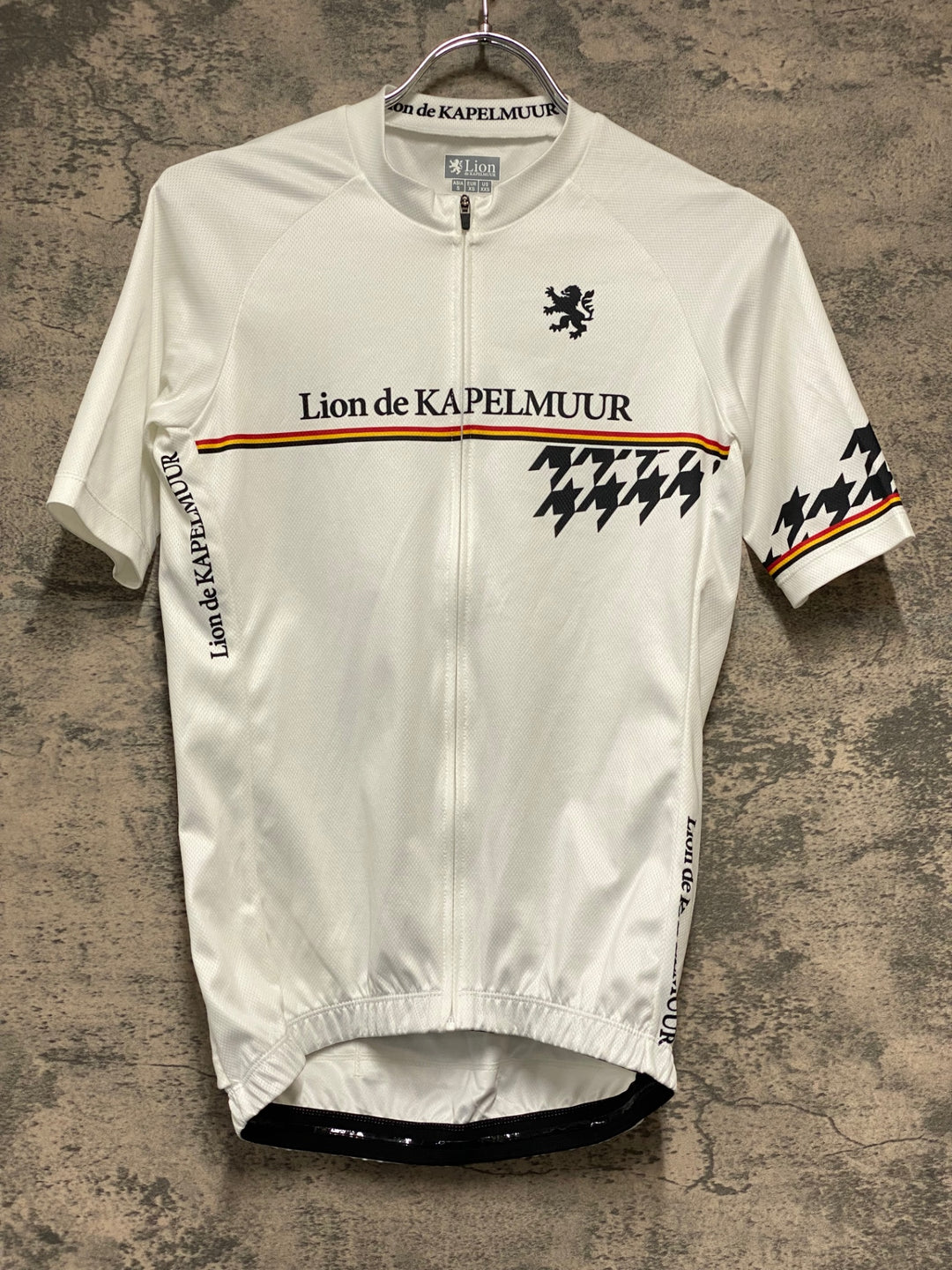 KI476 リオンドカペルミュール Lion de KAPELMUUR 半袖 サイクルジャージ S 白