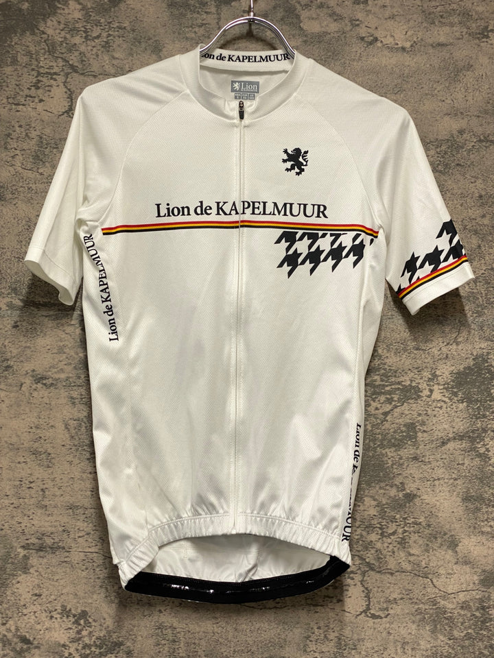 KI476 リオンドカペルミュール Lion de KAPELMUUR 半袖 サイクルジャージ S 白