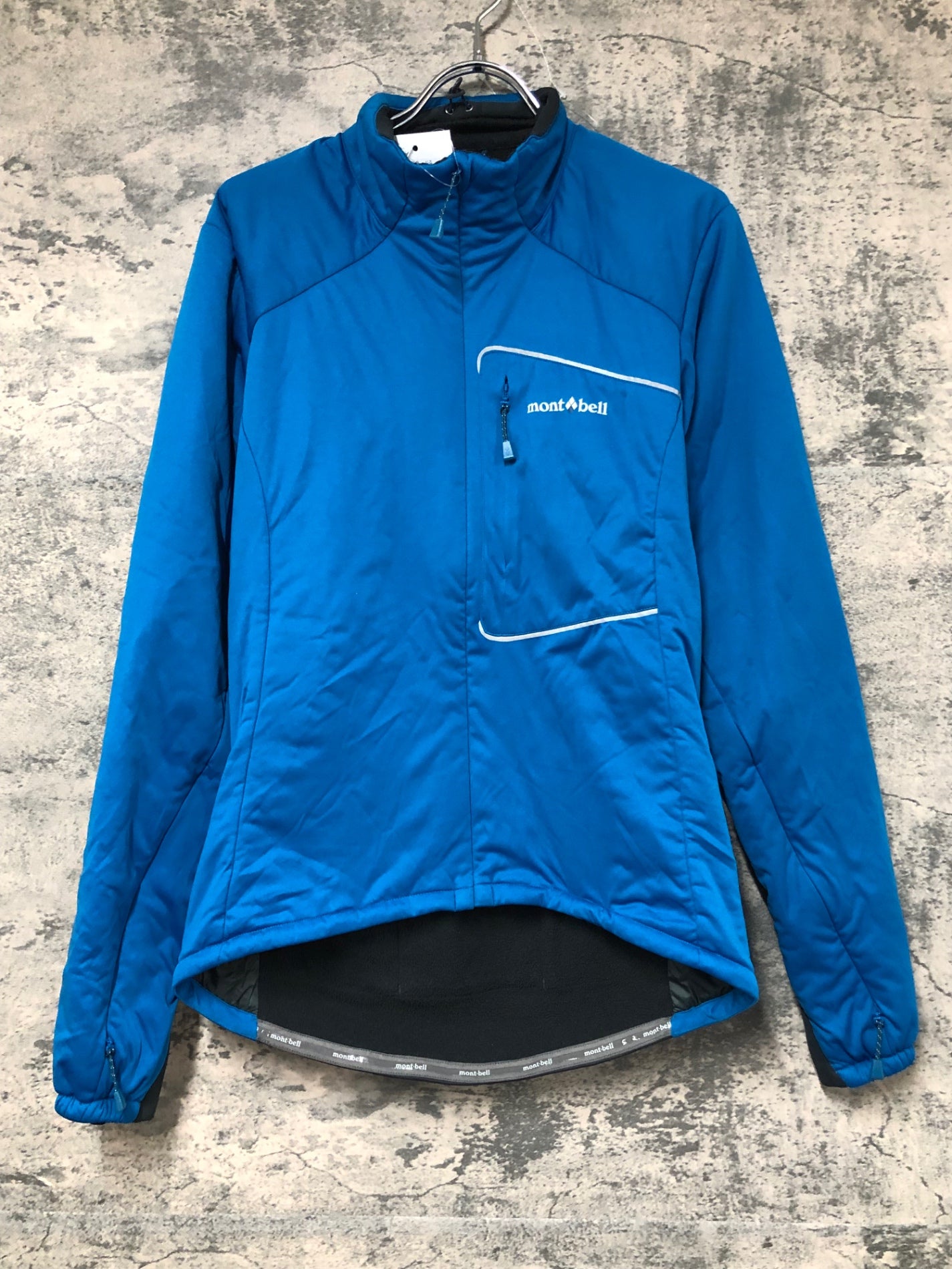 KB925 モンベル mont-bell 長袖 サイクルジャケット 青 M 裏起毛