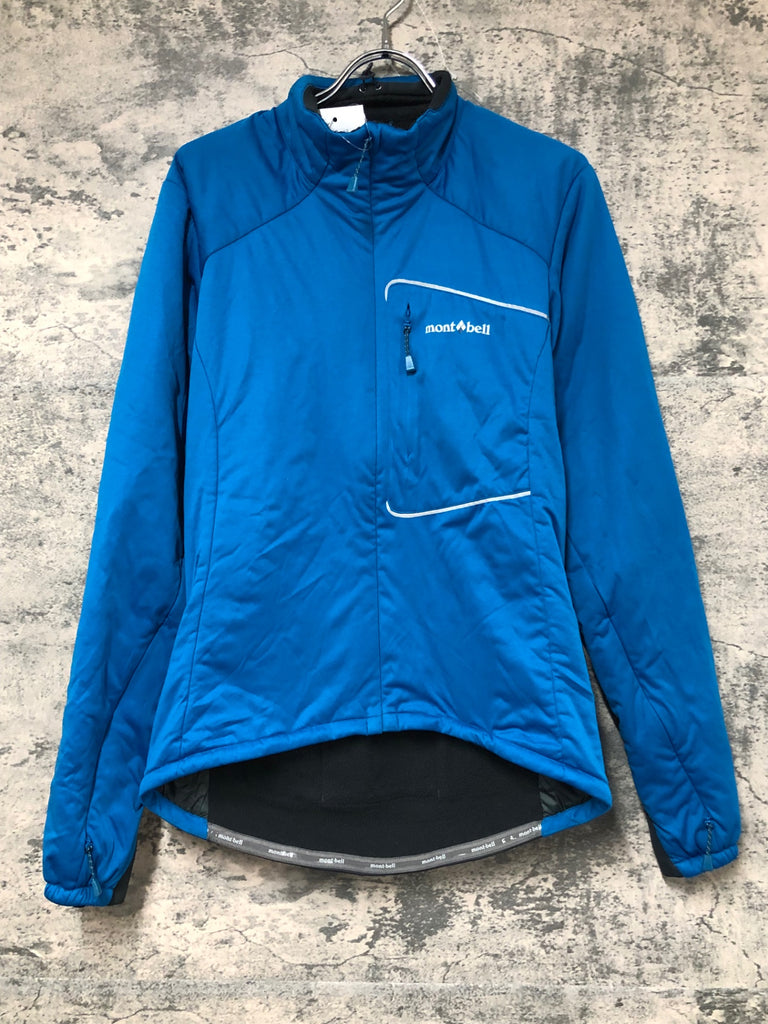 KB925 モンベル mont-bell 長袖 サイクルジャケット 青 M 裏起毛