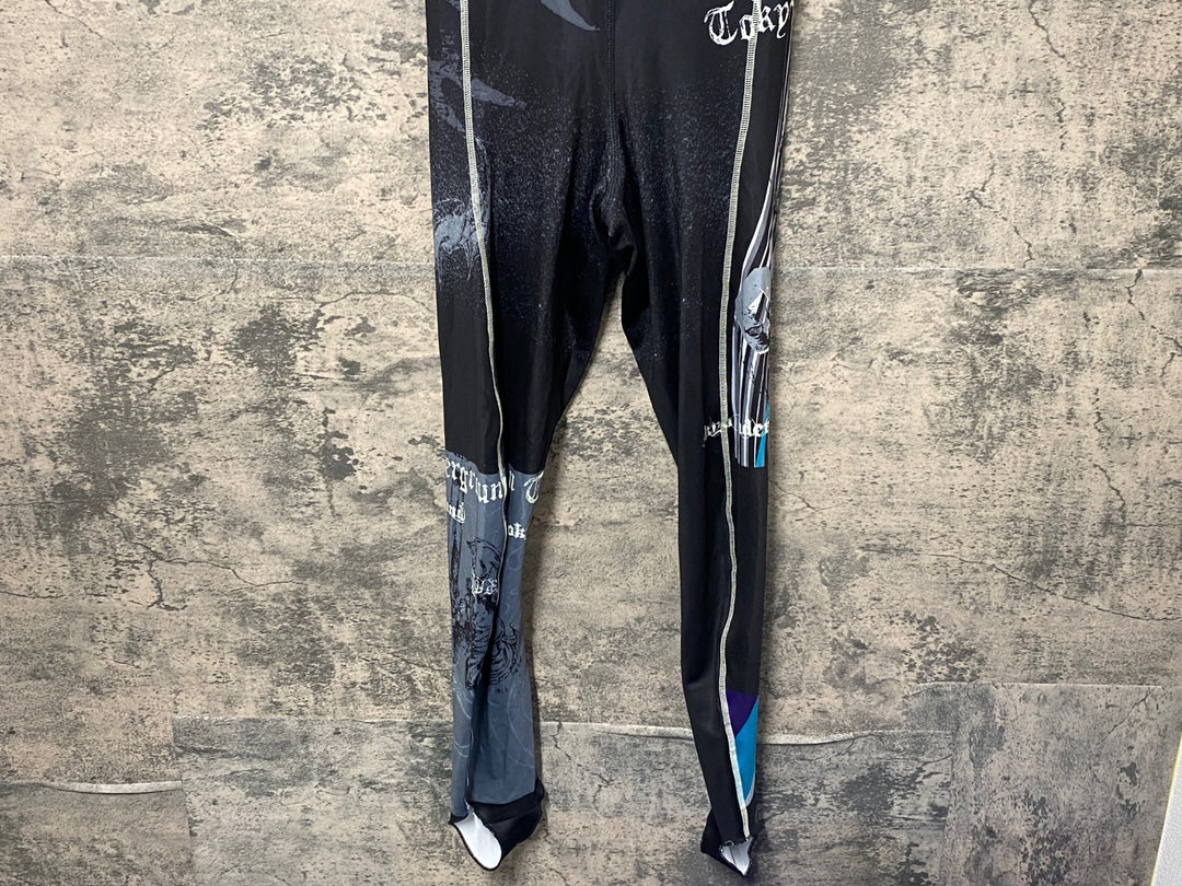 KE251 パンダーニ PANDANI ビブタイツ パッド無し 黒 白 XL
