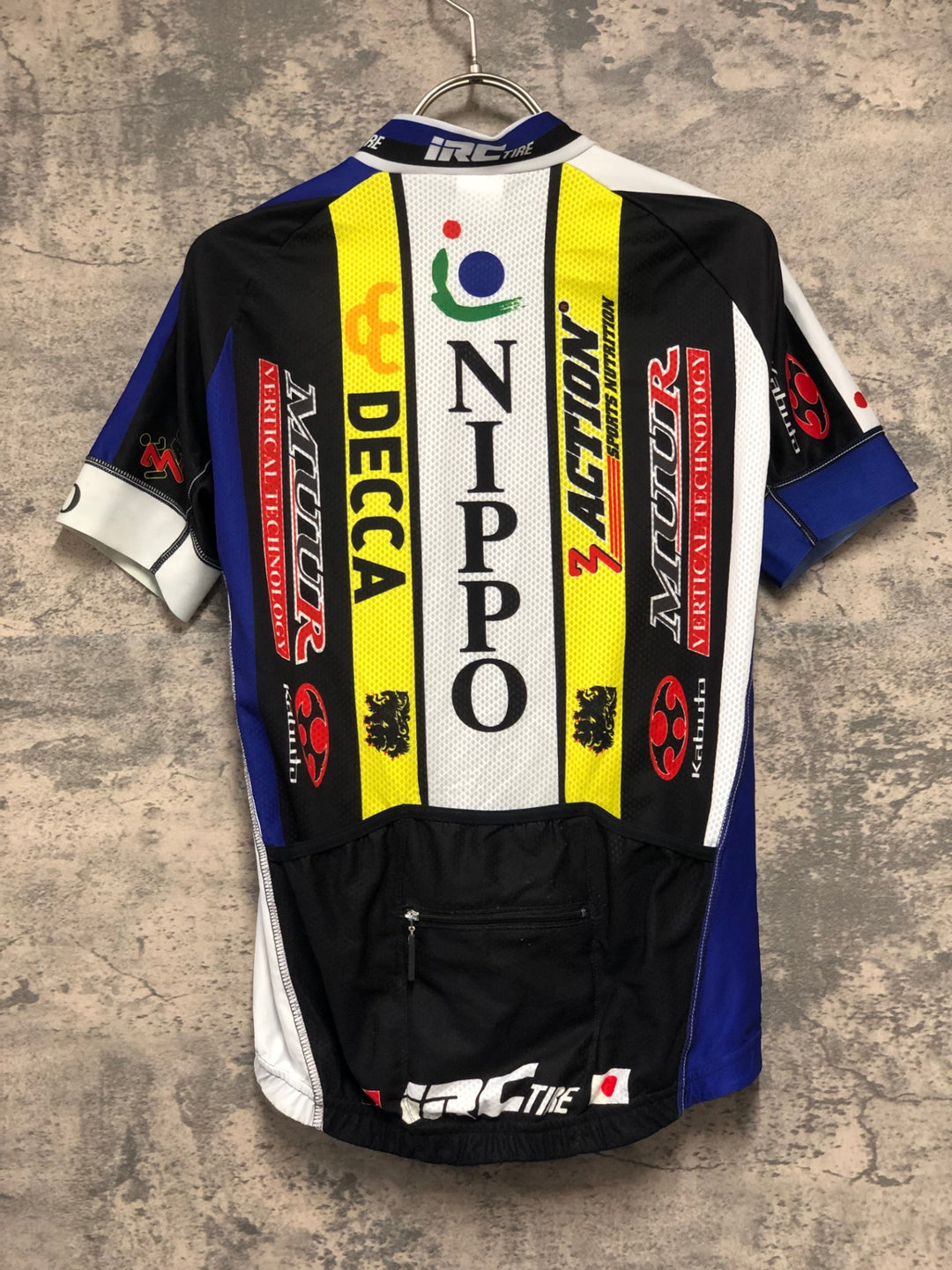 KK806 DECCA 半袖 サイクルジャージ 白黒 S NIPPO