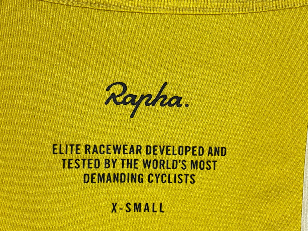 KR204 ラファ Rapha PRO TEAM JERSEY 半袖 サイクルジャージ 黄 XS