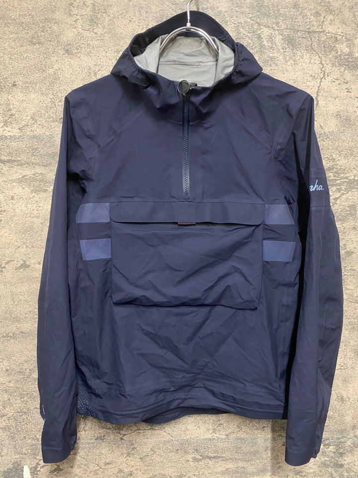 KL464 ラファ Rapha WOMEN'S EXPLORE HOODED GORE-TEX PULLOVER 長袖 ウィンドブレーカー 紺 XS
