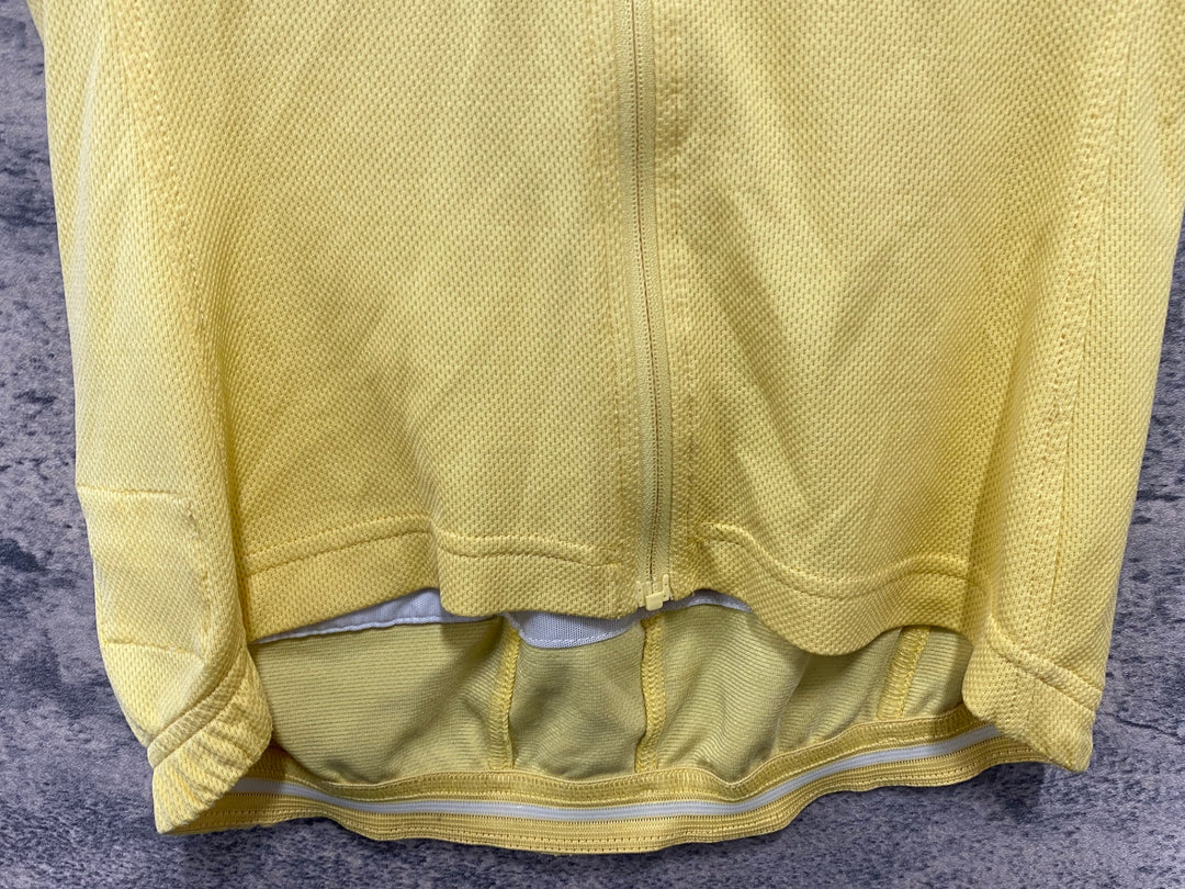 JT900 ラファ Rapha WOMEN'S LIGHTWEIGHT JERSEY 半袖サイクルジャージ黄 XS 汚れあり ※タバコ臭