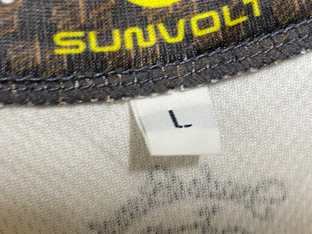 JO579 サンボルト SUNVOLT 半袖 サイクルジャージ 黄 白 L かわうその自転車屋さん