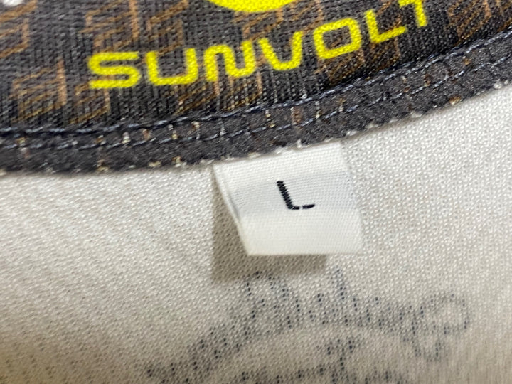 JO579 サンボルト SUNVOLT 半袖 サイクルジャージ 黄 白 L かわうその自転車屋さん