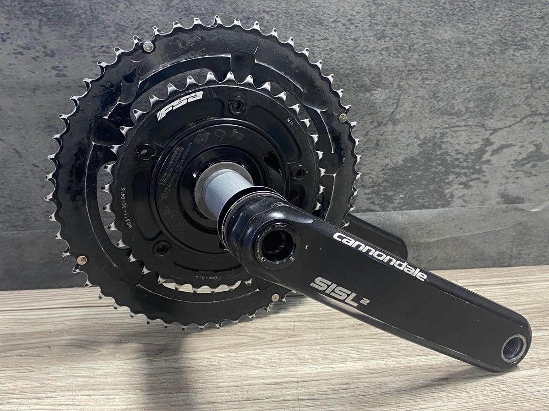 JT396 POWER 2 MAX NGeco パワーメーター付 Cannondale SISL2 クランクセット 170mm 52/36T 11S 接続確認済み ※左アームクラックのためジャンク