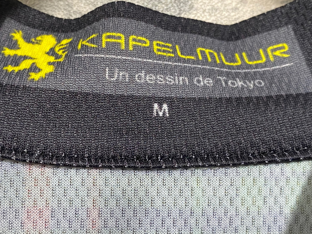 JS733 カペルミュール KAPELMUUR 長袖 サイクルジャージ M 黒 黄 赤 チェック柄
