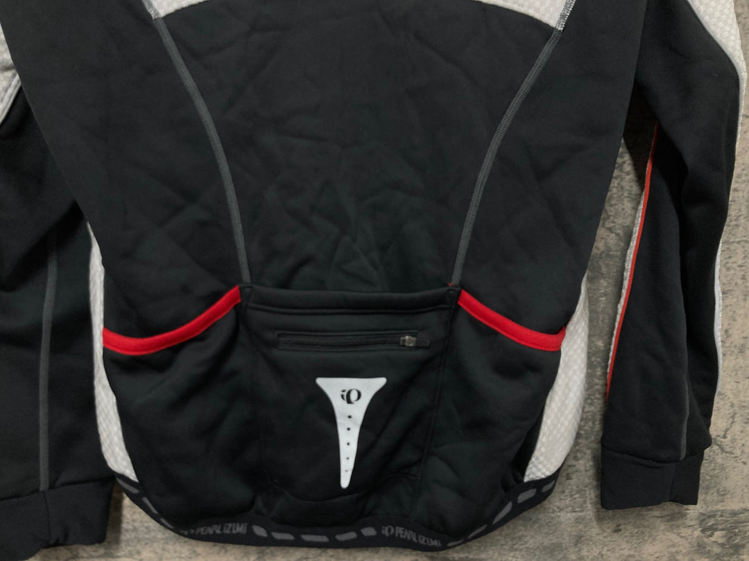 KG360 パールイズミ PEARL iZUMi 長袖 サイクルジャケット 黒 白 L 裏起毛