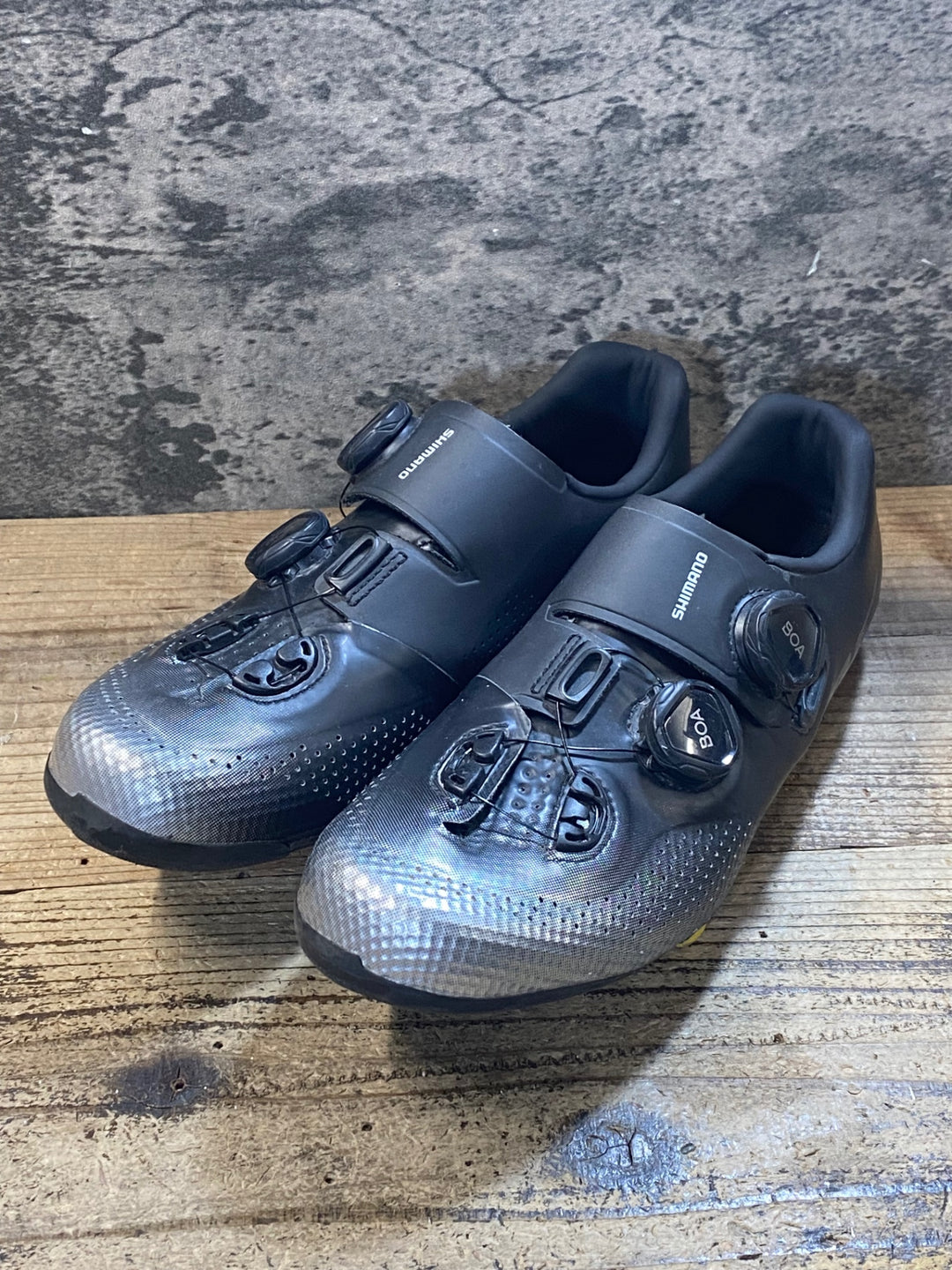 JW933 シマノ SHIMANO PC7 SHRC702M WIDE ビンディングシューズ 3穴 BOA シルバー 黒 EU41
