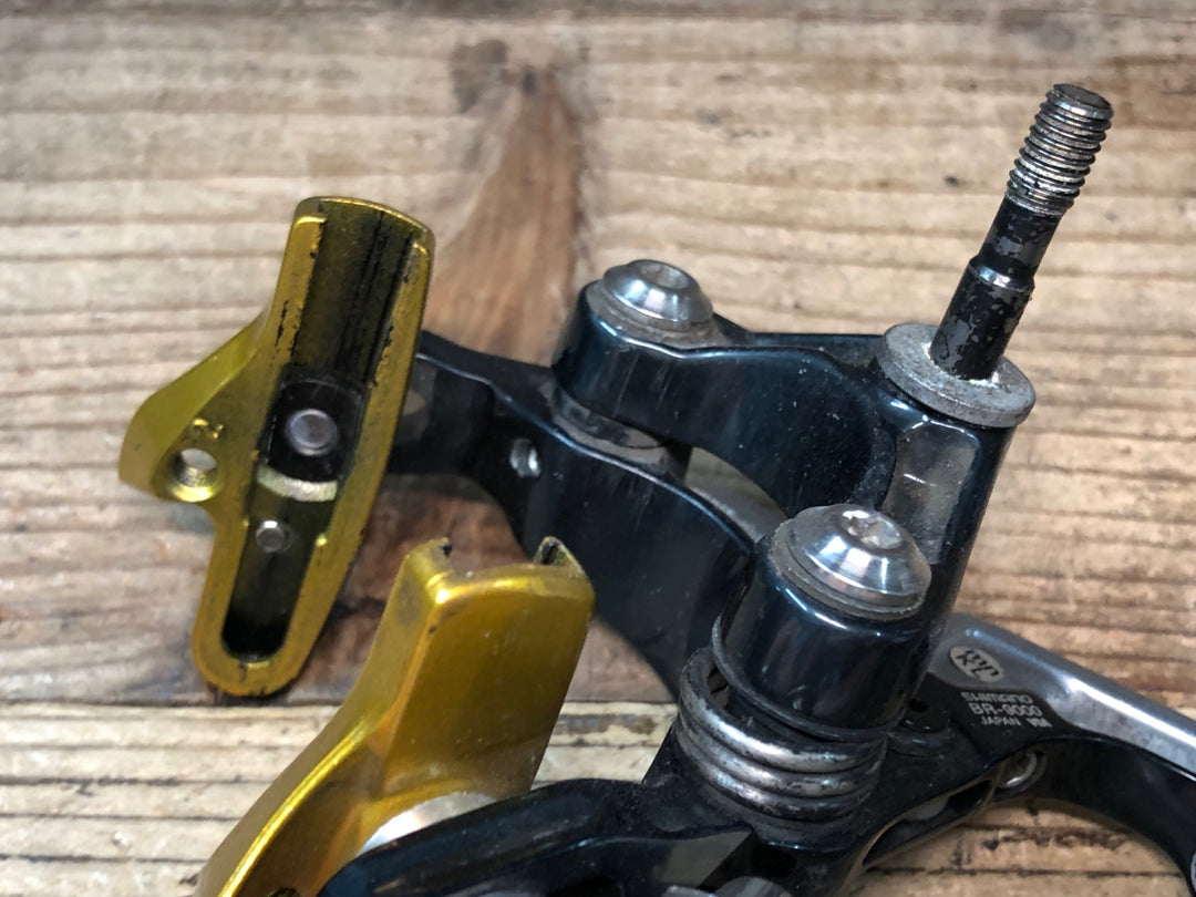 JA286 シマノ SHIMANO デュラエース DURA-ACE BR-9000 キャリパーブレーキ 前後セット ※ブレーキシュー非純正、固定ナット欠品