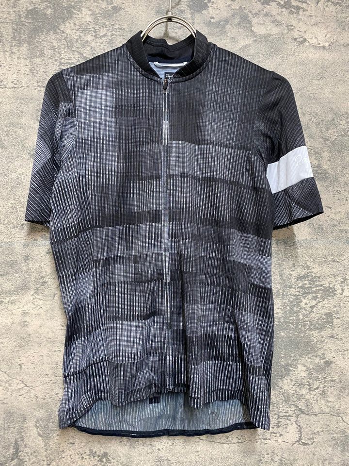 JN423 ラファ Rapha WOMEN'S FLYWEIGHT JERSEY - PRINTS 半袖 サイクルジャージ 黒 S