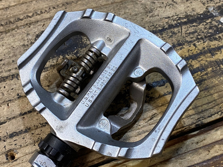 JZ349 シマノ SHIMANO PD-A530 ビンディングペダル 片面フラット SPD シルバー