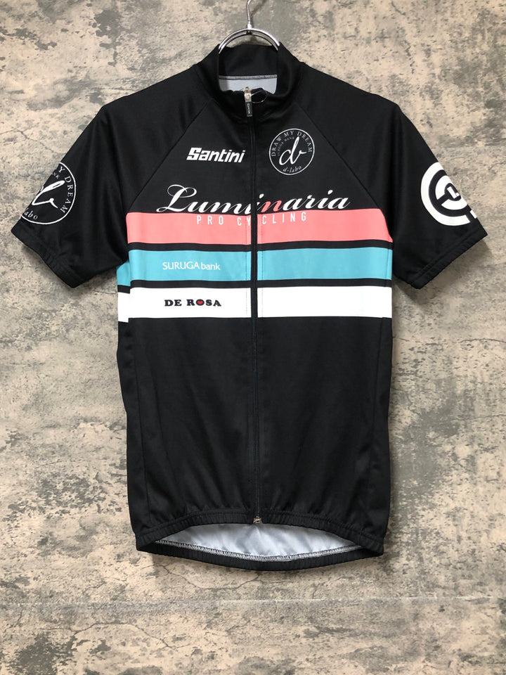 JP398 サンティーニ Santini 半袖 サイクルジャージ 黒 Ｍ