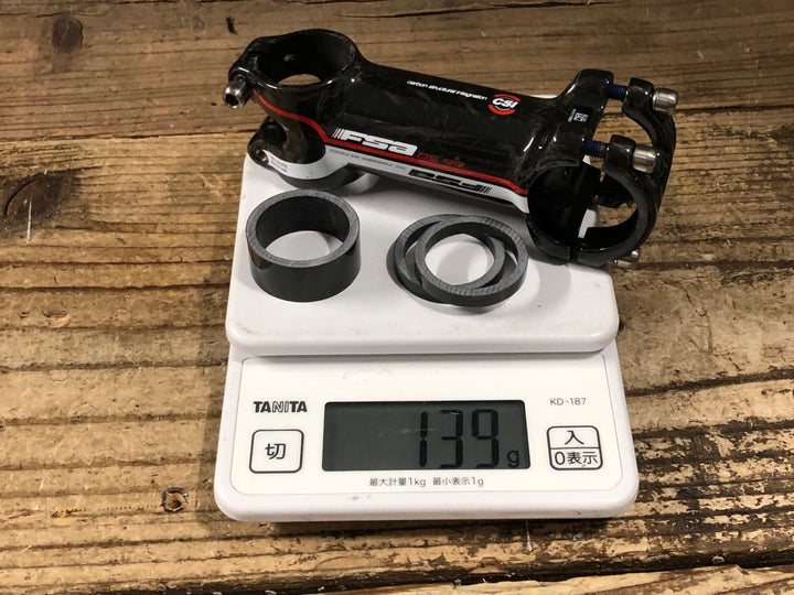 KJ373 FSA OS99 カーボンラップ アルミ ステム 90mm Φ31.8 OS ±6° コラムスペーサー付属
