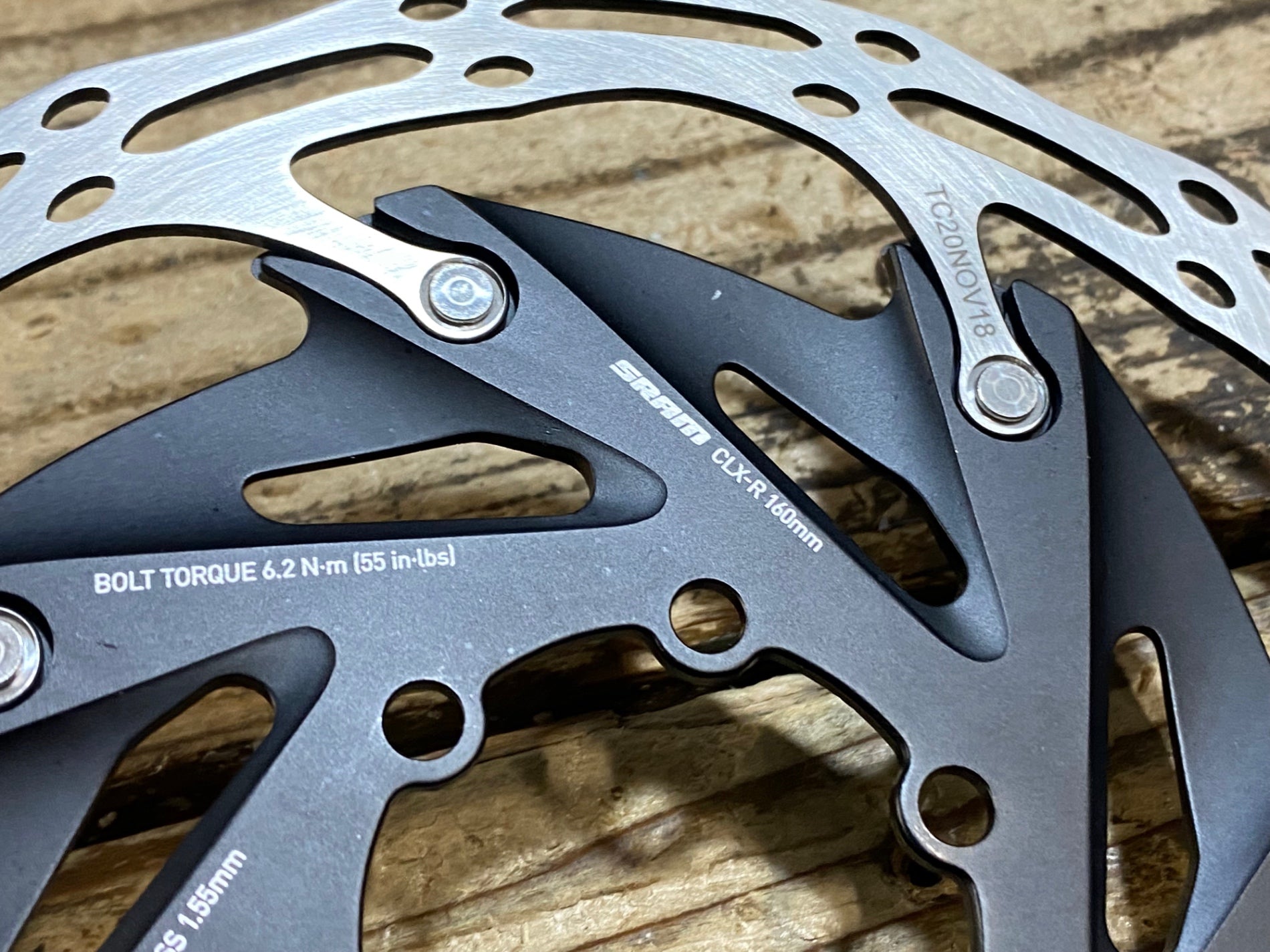 KD795 スラム SRAM CLX-R ブレーキローター Φ160 セット 6穴 1.9mm